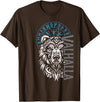 Nordic Valor, Viking Visions, Berserk til Valhalla Valhalla & Viking Compass - Nordic Bear Design T-Shirt - Brown