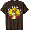 Funny Groovy Llama Alpaca Spit Happens Tees & Co. Funny Groovy Llama Alpaca Spit Happens Tee T-Shirt - Brown