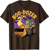 Bulldozer Halloween Costume Toddler Spooky Ghost Boo-Dozer Halloween Kids Bulldozer T-Shirt - Brown
