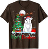 Polar Bear Lover Christmas Gifts T Shirts Polar Bear Wearing Santa Hat Xmas Merry Christmas Polar Bear T-Shirt - Brown