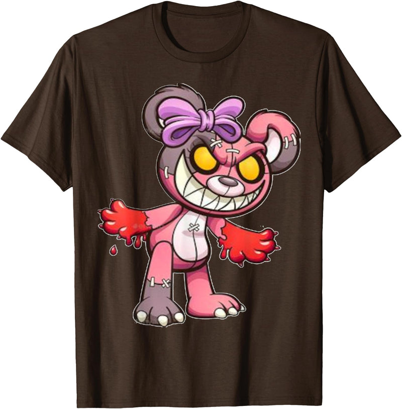 Teddybär Bad and Cute Teddy Bear T-Shirt - Brown