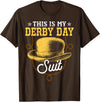 Vintage Horse Racing Tee Vintage This Is My Derby Day Suit - Funny Horse Racing Derby T-Shirt - Brown