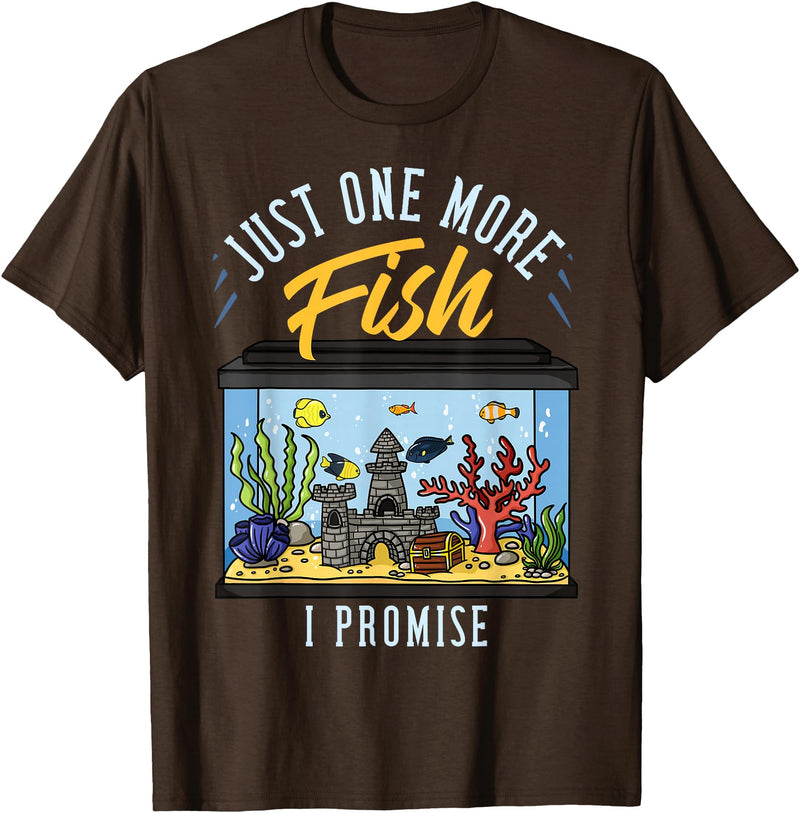 Fish Tank Aquarium Keeper Gifts Fish Tank Aquarium Gift Saltwater Aquascaping T-Shirt - Brown