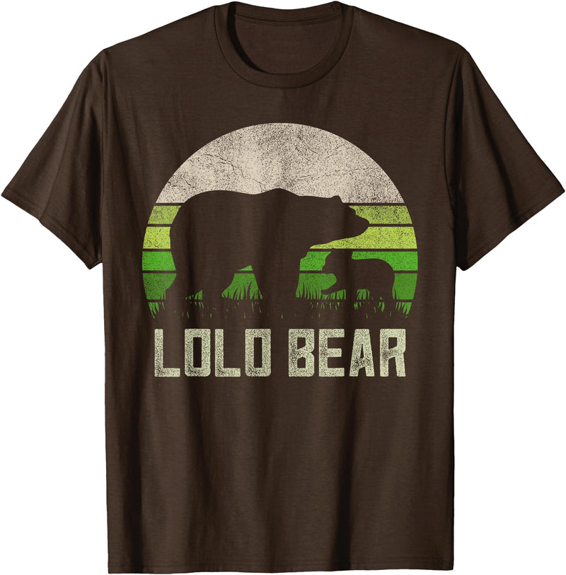Lolo Bear Gifts & Shirts From Grandchildren Funny Filipino Grandpa Shirts From Grandkids, Cub Lolo Bear T-Shirt - Brown