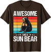 Sun Bears Sun Bear Lovers Shop Awesome like a Sun Bear. Sun Bears Sun Bear T-Shirt - Brown