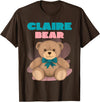 TheNiftyStitches CLAIRE Bear T-Shirt - Women's Black Cartoon Bear T-Shirt - Small - Short Sleeve - Classic Fit - All Seasons - Brown
