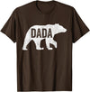 Matching Family Bear by Foxio Dada Bear Matching Family Camping Vintage Bear Funny Dada T-Shirt - Brown