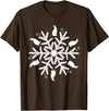 Snowflake Christmas Rabbit T-Shirt in Brown