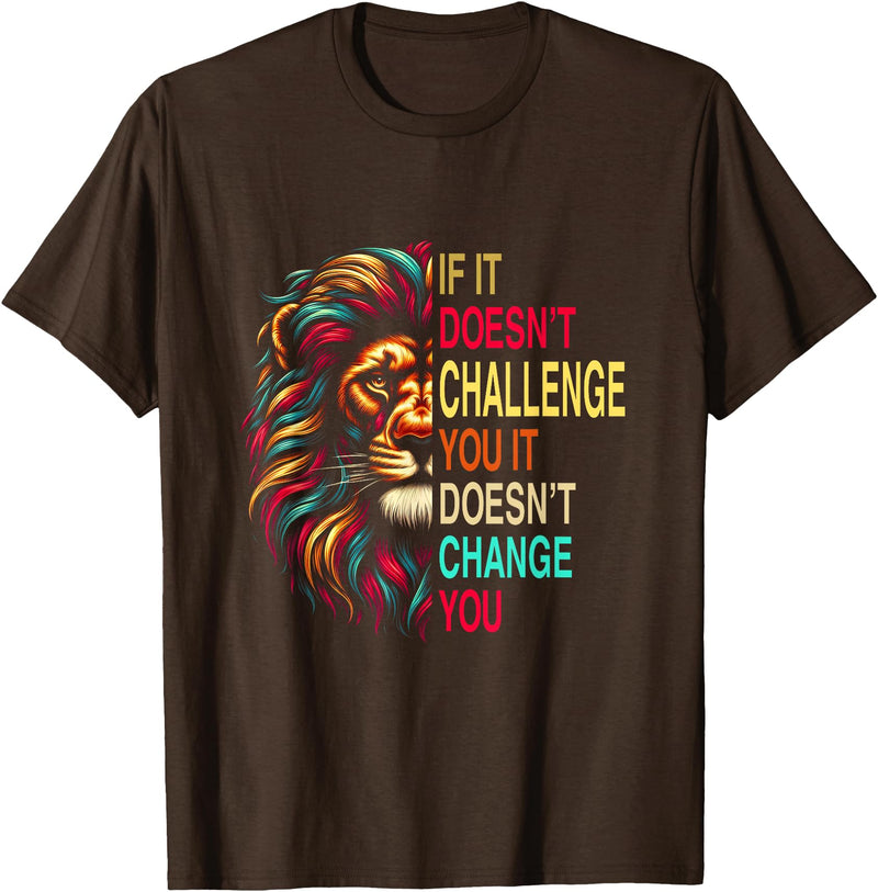 Motivational Training Workout Fitness Lion 1 Motivational Training Workout Fitness Quotes Lion Mindset T-Shirt - Brown