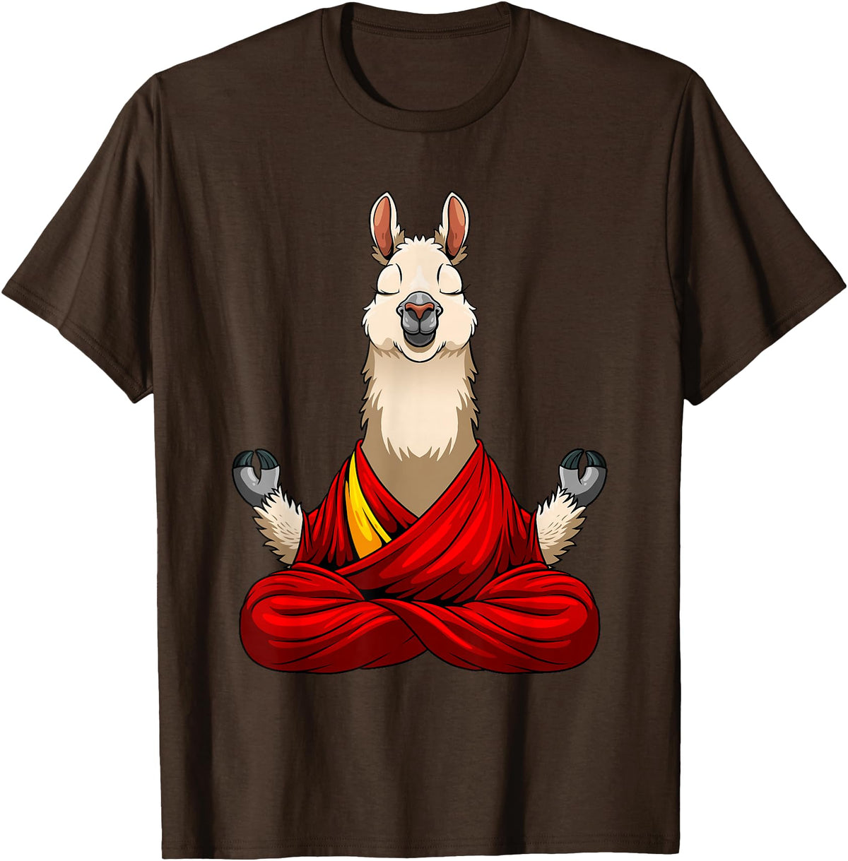Funny Llama Gift Llama Lover Accessories & Stuff Cute Llama Design For Men Women Alpaca Animal Llama Lovers T-Shirt - Brown