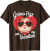 Funny Guinea Pig Lover Apparel for Kids Women Guinea Pigs Are My Valentine Cute Rodent Valentines Day T-Shirt - Brown
