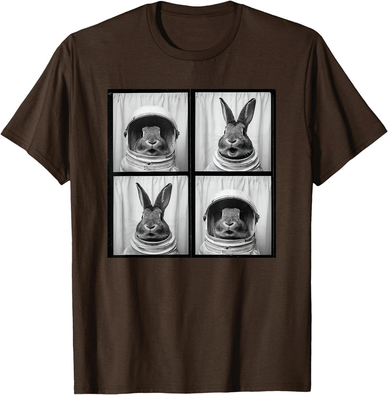 Vintage Rabbit Astronaut T-Shirt in Brown