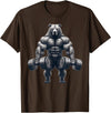 Bear Powerlifting Weightlifting Gym Apparel Bear Powerlifting Weightlifting Gym Workout T-Shirt - Brown