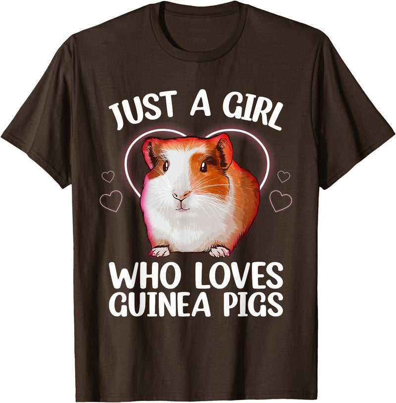 Guinea Pig Gift Guinea Pig Accessories & Stuff Cute Guinea Pig For Women Girls Hamster Pet Guinea Pig Lover T-Shirt - Brown