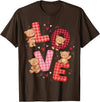 Love Teddy Bear Girl Valentine Women Cute Teddy Bear Women Valentines Shirt Girl Love Heart T-Shirt - Brown