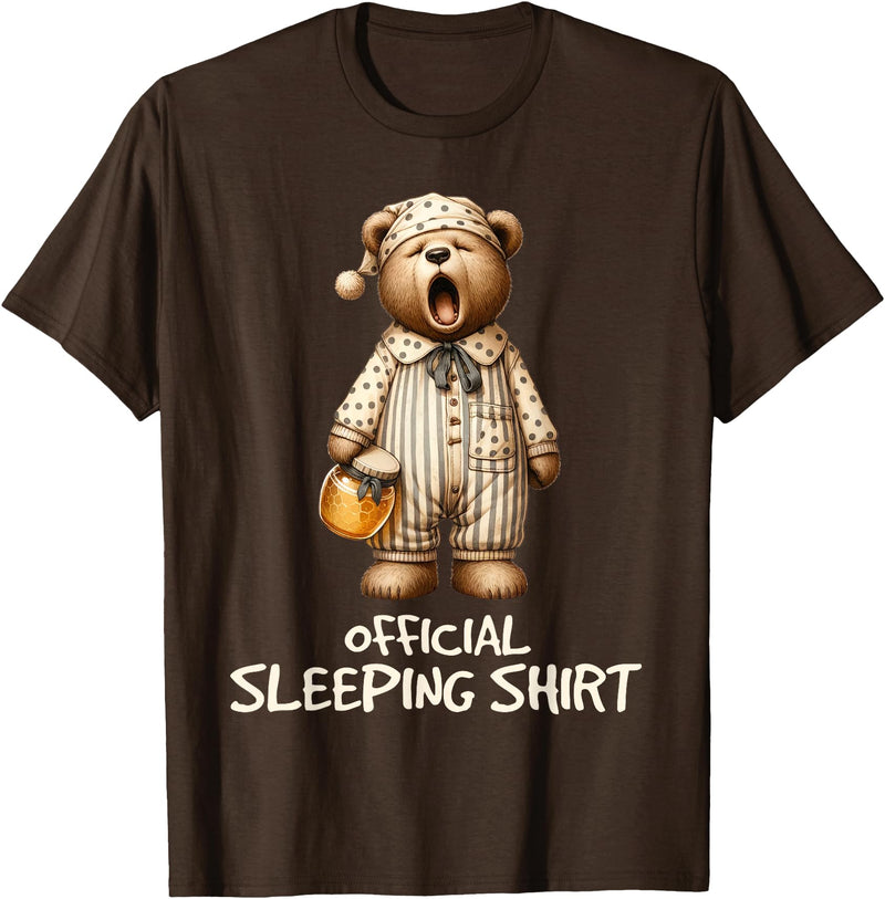 Schlafanzug Shirt Official Bear Sleep Shirt T-Shirt - Brown