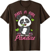 Panda Shirt & Tees Just A Girl Who Loves Pandas Shirt for Girls T-Shirt - Brown