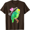 Parrot and Pet Bird Owners Amazon Parrot Lover Bird Mom Watercolor T-Shirt - Brown