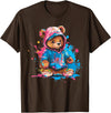 Teddy Bear Colorful Men WomenDesigns Hip Hop Colorful Teddy Bear Men Women Kids T-Shirt - Brown
