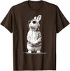 Cool Easter Bunny Sunglasses Funny Easter Outfit for Boy Men T-Shirt in Brown