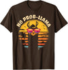 Retro No Prob-Llama & Alpaca Lover Gifts Retro NO Prob-Llama Gift - Vintage Llama Alpaca T-Shirt - Brown