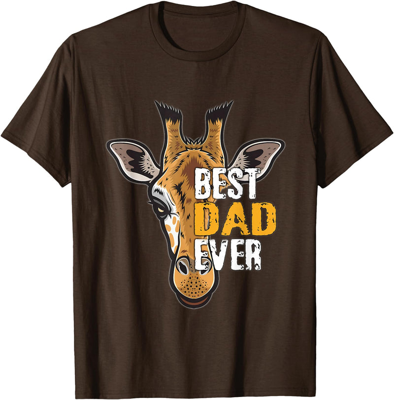 Giraffe shirt for dad, Giraffe costume for mens Giraffe shirt for father, Giraffe shirt for father birthday T-Shirt - Brown