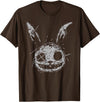 Evil Scary Bunny Rabbit Alt Goth Grunge Horror Aesthetic T-Shirt in Brown