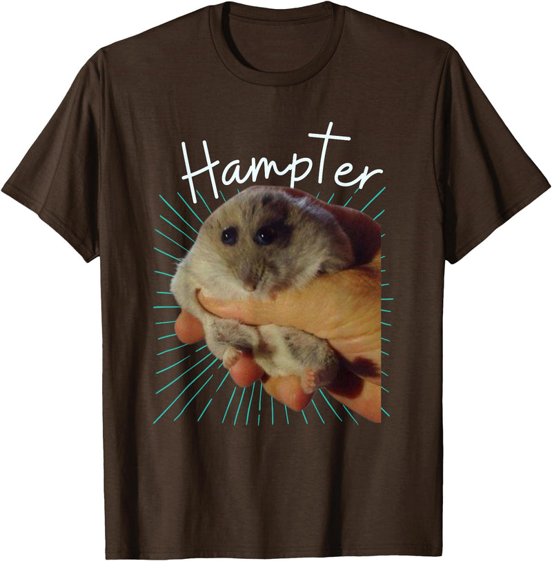 Cute and Funny Hampter Hamster Dunk Meme Pet Owners T-Shirt - Brown