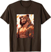 Gay Bear Abstract Art - Muscle Jock Daddy Hunk Gay Muscle Daddy Bear Art Pride Bear Brotherhood - LGBTQ T-Shirt - Brown