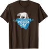 Take The Plunge Designs Polar Bear Plunge Event - Retro I Survived Plunge Day 2025 T-Shirt - Brown