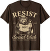 Bear Penguin Flippers Up Tees Bears Penguins Resist Social Club Only You Can Prevent T-Shirt - Brown