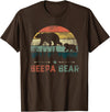 Beepa Bear Father's Day T-Shirt Vintage Beepa Bear Wildling Father's Day T-Shirt - Brown