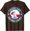 Greenland Defense Front Polar Bear Retro Tees Greenland Guard Polar Bear Spear Arctic Emblem T-Shirt - Brown
