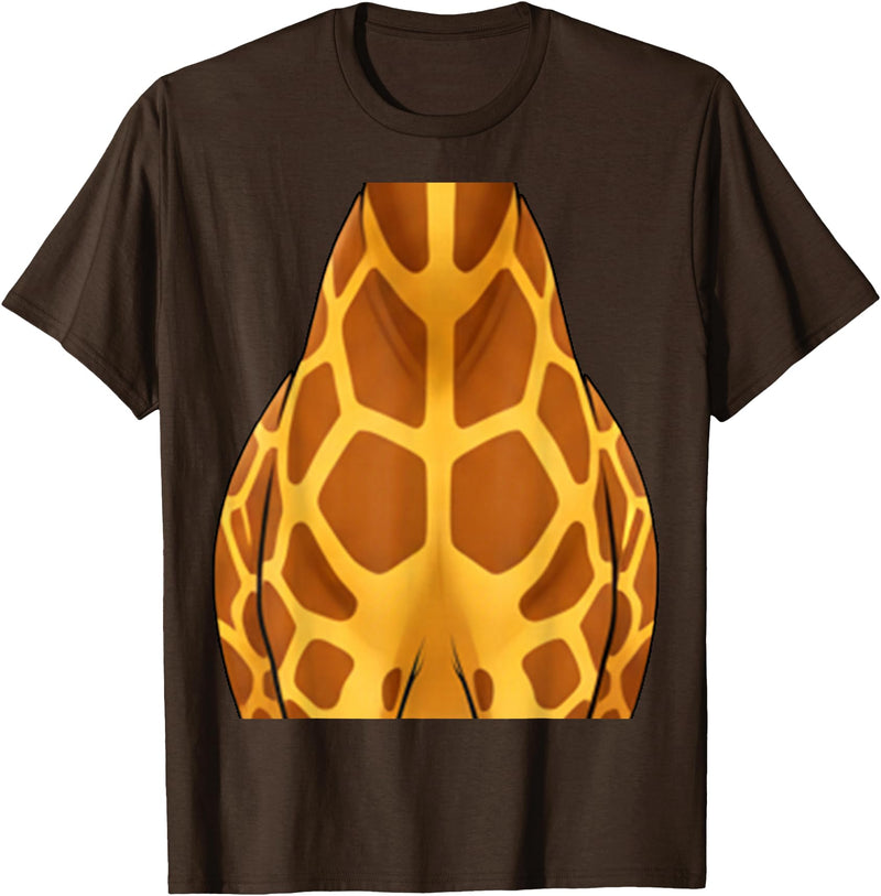 Cute Headless Giraffe Halloween Costume By TEERA Funny Giraffe Body Halloween Outfit T-Shirt - Brown