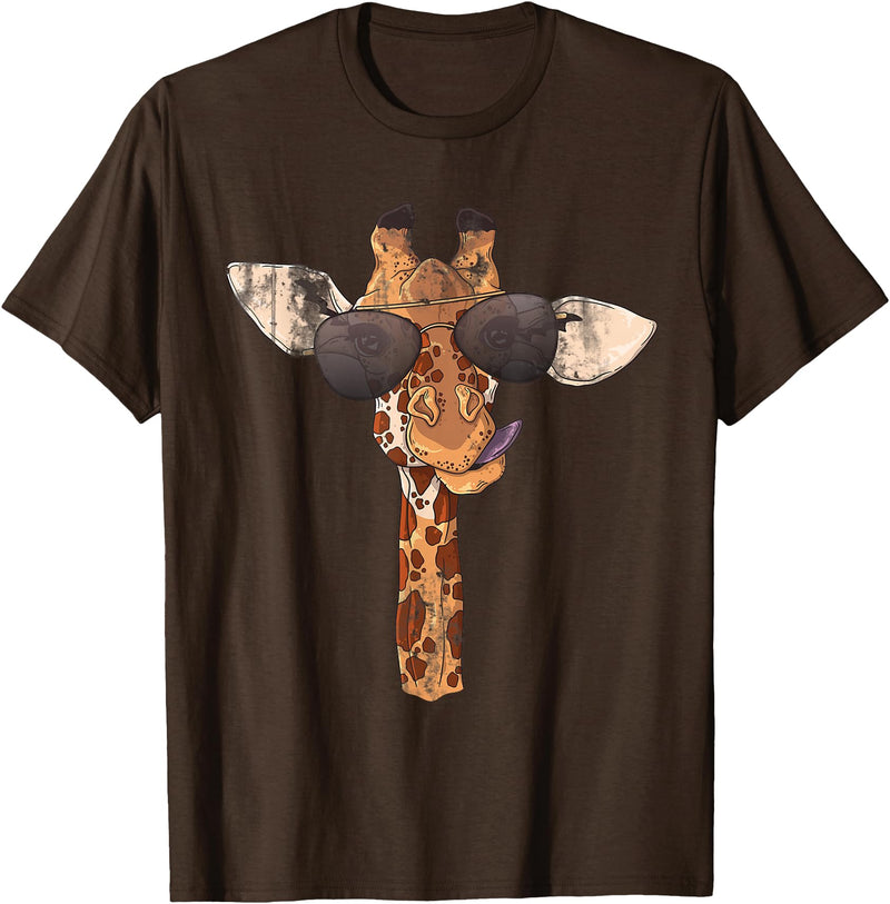 Giraffe Quotes Sunglasses Giraffe T-Shirt - Brown
