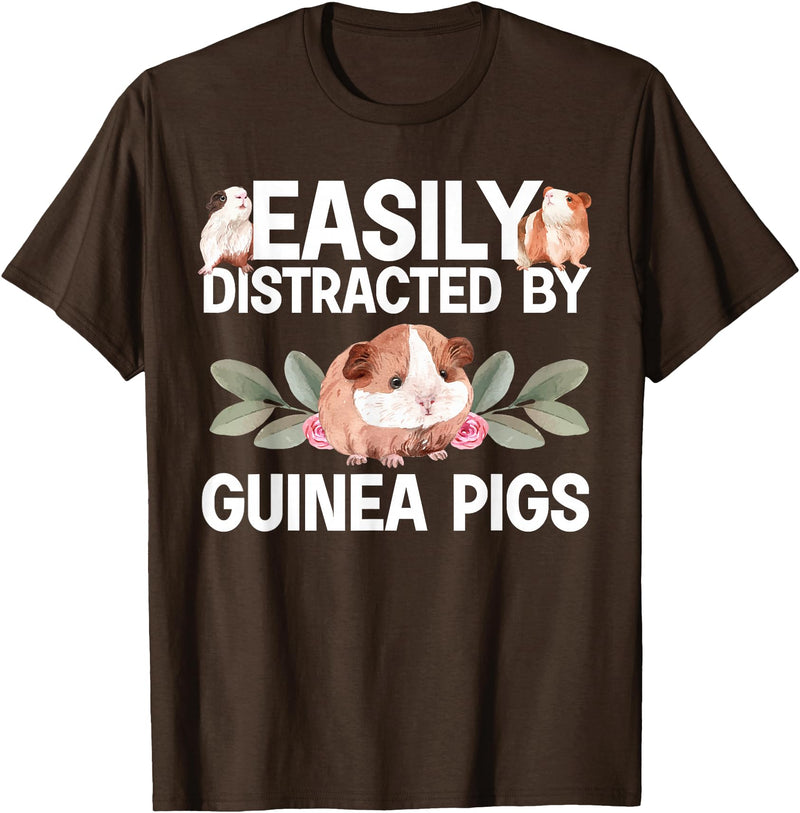 Guinea Pig Gift Guinea Pig Accessories & Stuff Cute Guinea Pig Art For Men Women Kids Guinea Pig Cavy Lover T-Shirt - Brown