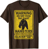 Montana Wildlife Nature Apparel Funny Glacier National Park Grizzly Brown Bear Souvenir Gift T-Shirt - Brown