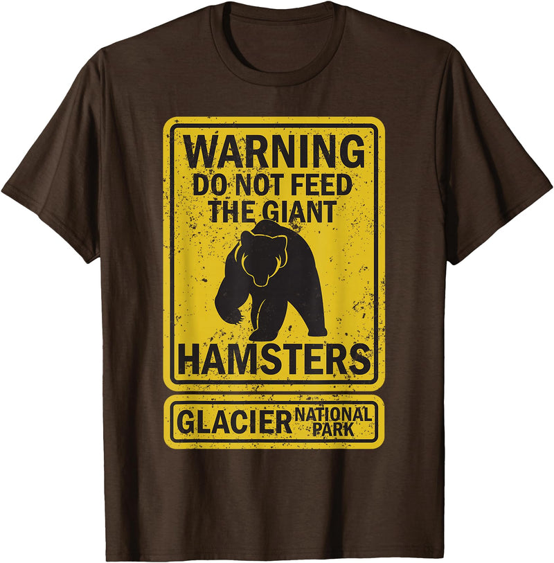 Montana Wildlife Nature Apparel Funny Glacier National Park Grizzly Brown Bear Souvenir Gift T-Shirt - Brown