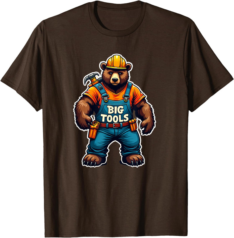 Jay Moe Design I Love Muscle Bear Funny Gay Big Tools LGBTQ Pride Vintage T-Shirt - Brown
