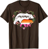 LGBT Lesbian Pride Shirts Mom Mama Bear for Moms LGBTQ Mama Bear Lesbian Pride Equal Rights Rainbow T-Shirt - Brown