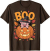 Pig Halloween kids, women, men Pig Costume on Pumpkin Halloween Pig T-Shirt - Brown