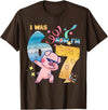 Funny 7th Birthday 6-7 Meme Pig Shir-t Kids Gift I was 6 Now I'm 7 Funny 67 Birthday Kids Boys Dabbing Pig T-Shirt - Brown