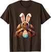Funny Easter Tortoise Lovers Egg Eggs Bunny Rabbit Funny T-Shirt in Brown