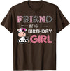 Cow Birthday Cow Lover Gifts For Family Men Woman Friend of The Birthday Girl Farm Cow Friend Matching Family T-Shirt - Brown