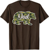 Bear Hunting Gifts For Hunters Men’s Bear Hunter Dad Camouflage Shirts, Father Hunting Camo T-Shirt - Brown