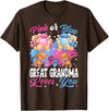 Bears Pink Or Blue Gender Reveal Bears Pink Or Blue Great Grandma Loves You Gender Reveal T-Shirt - Brown