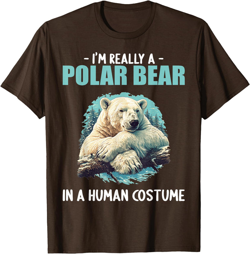 Polar Bears Polar Bear Lovers Shop Polar Bears Polar Bear T-Shirt - Brown