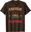Anaheim California CA Designs Anaheim California T-Shirt - Brown