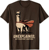 Vintage Llama Adventures | Funny Animal Gifts Superhero Llama Alpaca Lover Retro 80s 90s Vintage Men Women T-Shirt - Brown