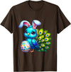 Funny Easter Peacock Lover Egg Eggs Bunny Rabbit Men Women T-Shirt in Brown